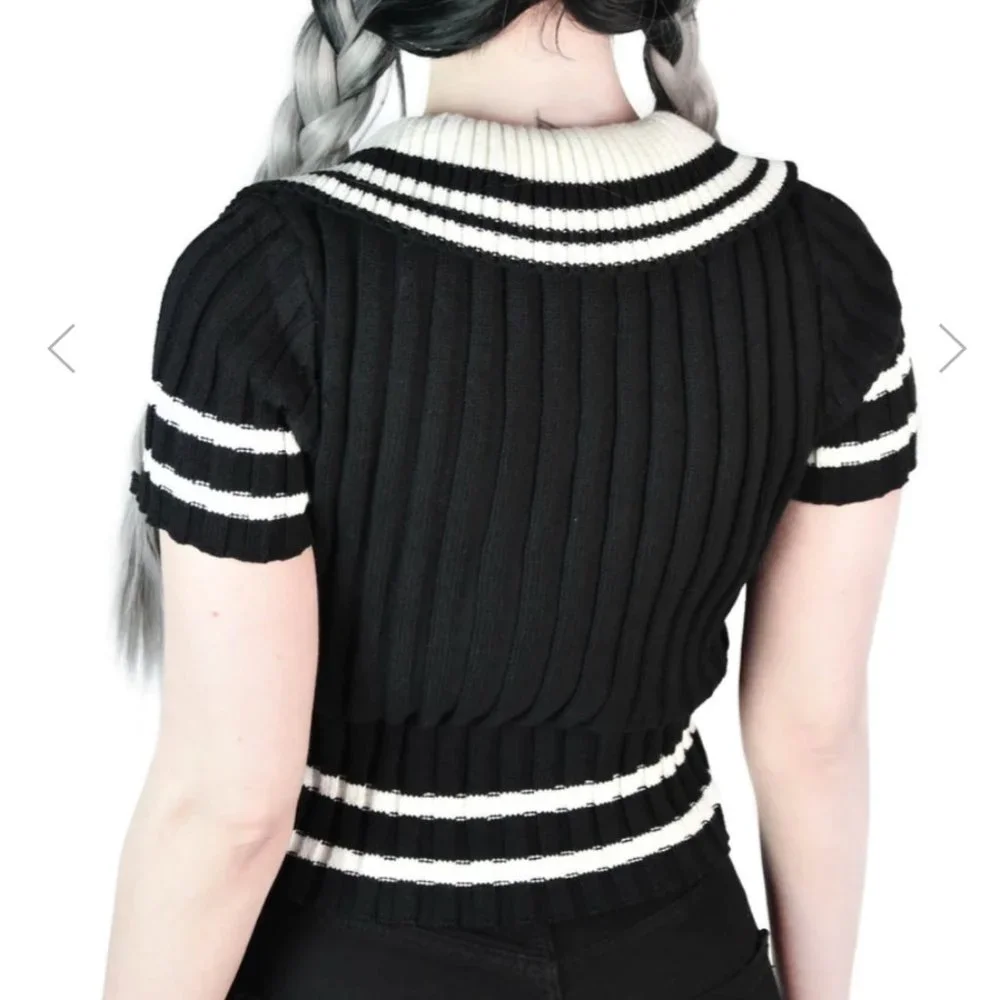 Killstar Gloomsday Knit Crop Sweater Top XXL NWT - Picture 2 of 2
